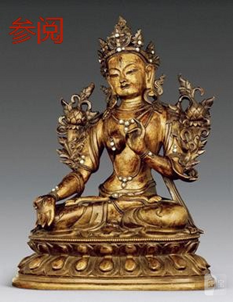 清乾隆（1736-1795年）白度母像 - 图6